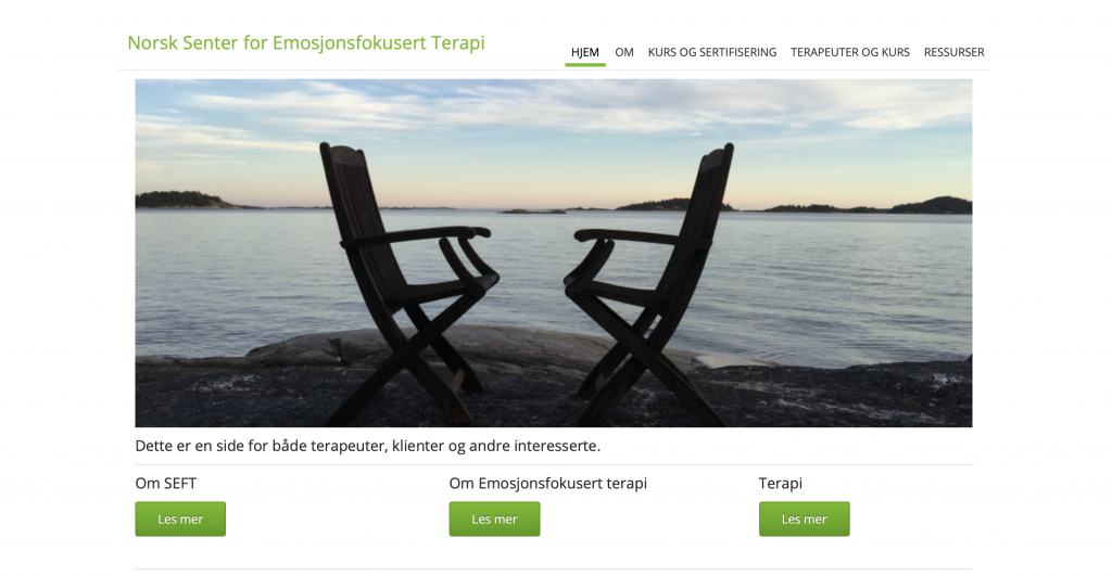 Norsk Senter for Emosjonsfokusert terapi är ett EFT Center i Skandinavien